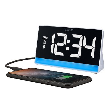 La Crosse Technology Color Changing Alarm Clock with Color Changing Glow Light