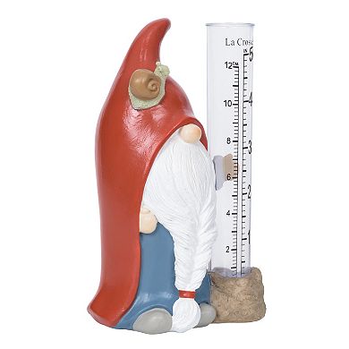 La Crosse Technology 5-in. Table standing Polyresin Gnome Rain Gauge