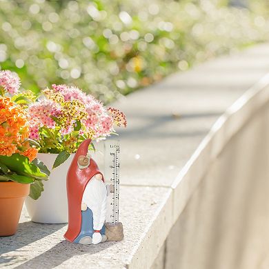La Crosse Technology 5-in. Table standing Polyresin Gnome Rain Gauge
