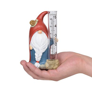 La Crosse Technology 5-in. Table standing Polyresin Gnome Rain Gauge