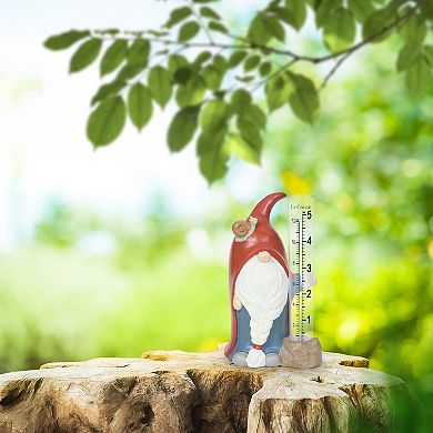 La Crosse Technology 5-in. Table standing Polyresin Gnome Rain Gauge
