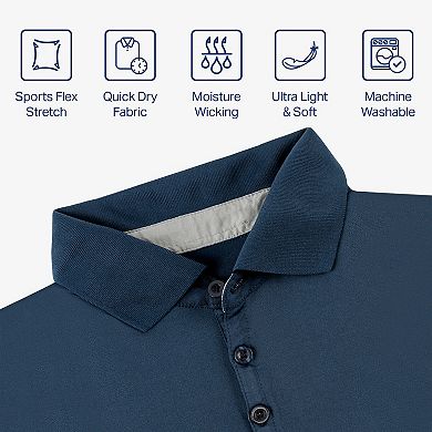 Designer Golf Polo Shirt - 3 Pack