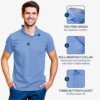 Designer Golf Polo Shirt - 3 Pack