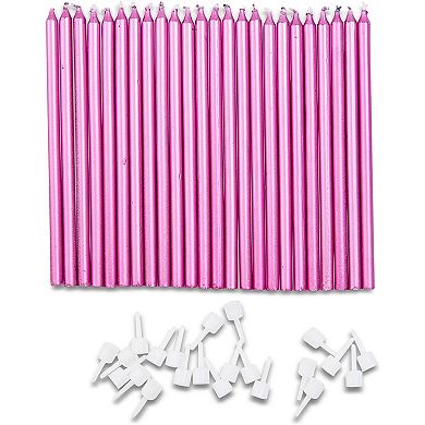 28-piece Rainbow Unicorn Horn Birthday Cake Candles Set For Party Dessert Décor