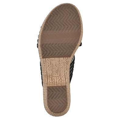 Cliffs by White Mountain Bia Women's Double Strap Wedge Sandals