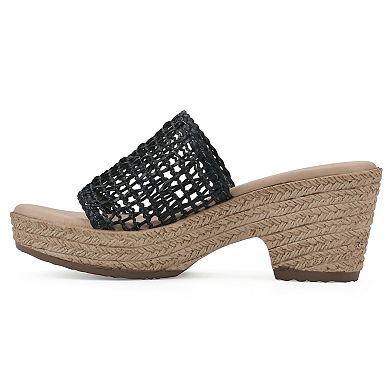 Cliffs by White Mountain Biankka Women's Platform Woven Slide Sandals