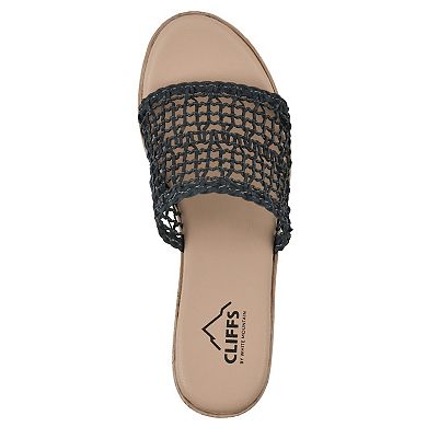 Cliffs by White Mountain Biankka Women's Platform Woven Slide Sandals
