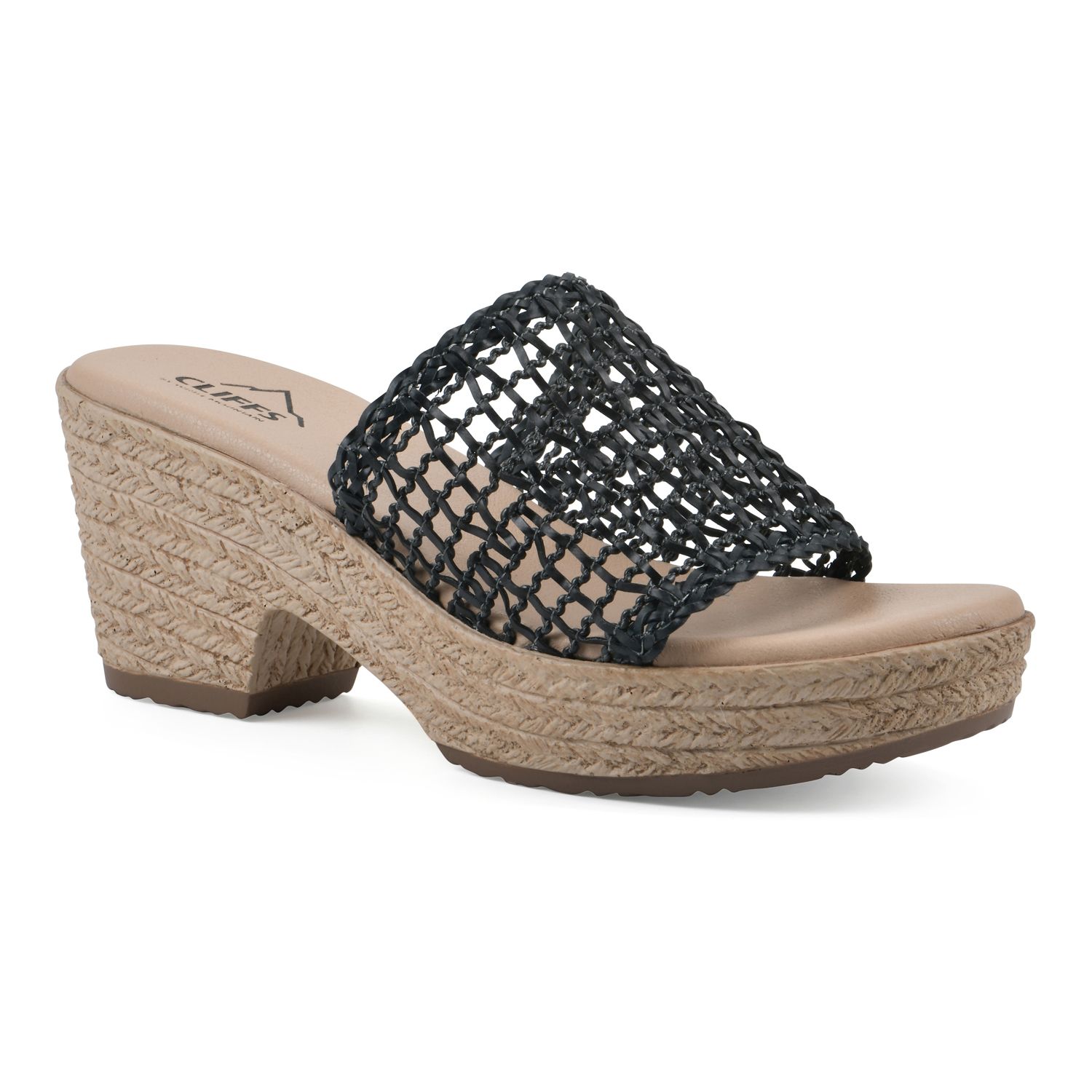 White Mountain Women’s Kimberly Platform Sandals - Faux Leather With Jewel Detail - View #3