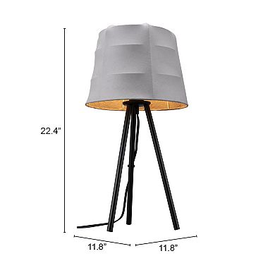 Zuo Modern Mozzi Gray & Black Table Lamp