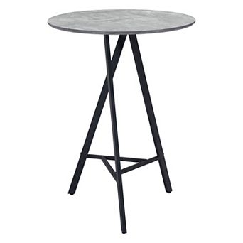 Zuo Modern Metz Round Gray Bar Table