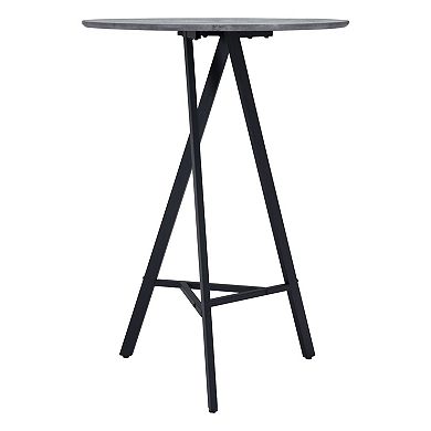 Zuo Modern Metz Round Gray Bar Table