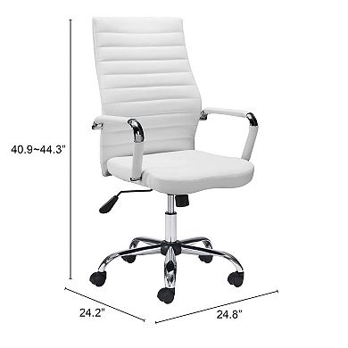 Zuo Modern Primero White Office Chair