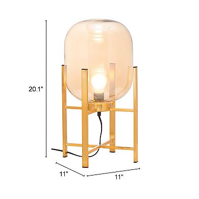Zuo Modern Wonderwall Gold Tone Table Lamp