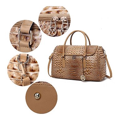 Mkf Collection Rina Crocodile Embossed Women’s Duffle Bag By Mia K