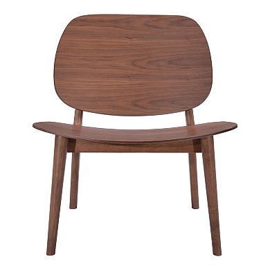 Zuo Modern Priest Walnut Lounge Chair