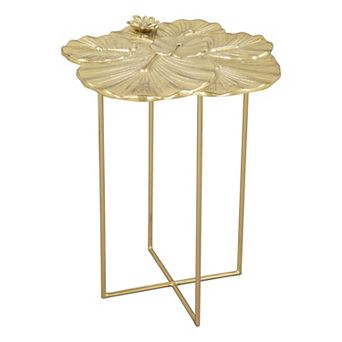 Zuo Modern Lotus Gold Tone Side Table