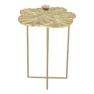 Zuo Modern Lotus Gold Tone Side Table