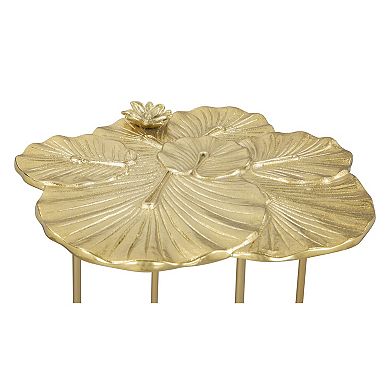 Zuo Modern Lotus Gold Tone Side Table