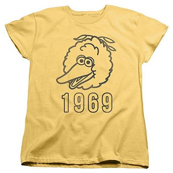 Sesame Street Big Bird 1969 Short Sleeve Women´s Tee