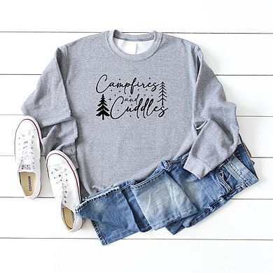 Campfires And Cuddles Script Sweatshirt