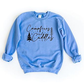 Campfires And Cuddles Script Sweatshirt