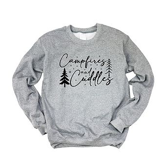 Campfires And Cuddles Script Sweatshirt