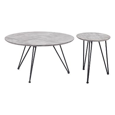Zuo Modern Kerris Gray & Black Coffee Table Set