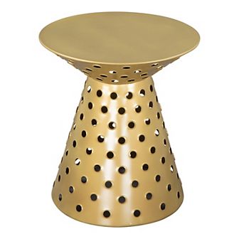 Zuo Modern Proton Gold Tone Side Table