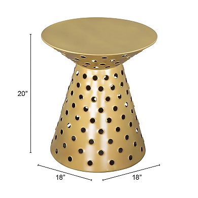 Zuo Modern Proton Gold Tone Side Table