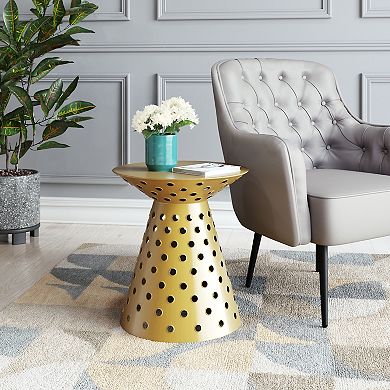 Zuo Modern Proton Gold Tone Side Table
