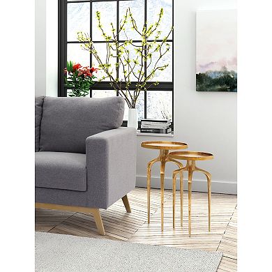 Zuo Modern Como Antique Gold Accent Table Set