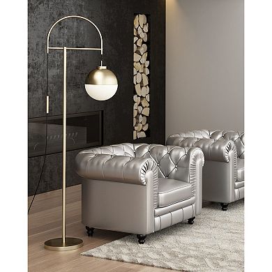 Zuo Modern Waterloo White & Bronze Floor Lamp
