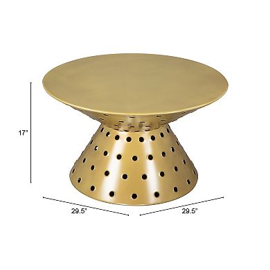 Zuo Modern Electron Gold Tone Coffee Table