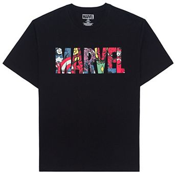 Big & Tall Marvel Characters Logo Graphic Tee
