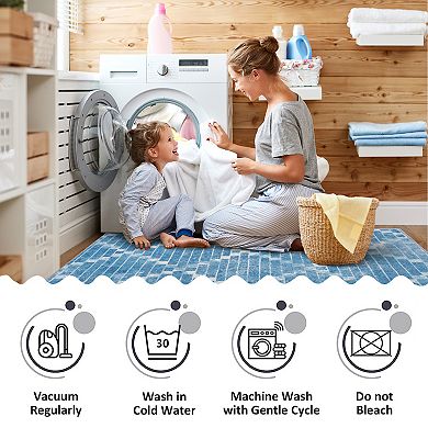 Garvee Machine Washable Geometric Area & Modern Throw Rug for Home Decor