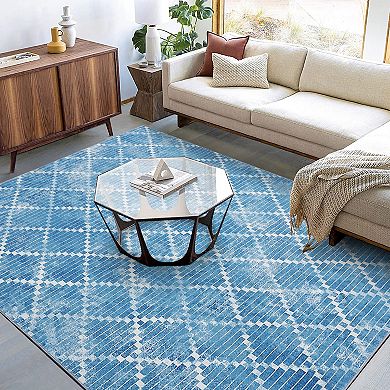Garvee Machine Washable Geometric Area & Modern Throw Rug for Home Decor