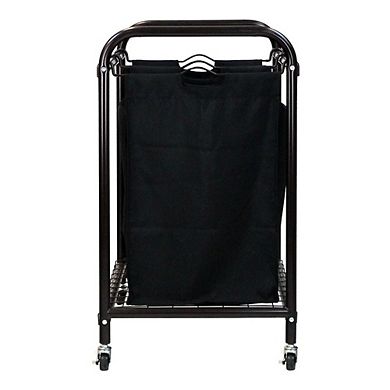 Bronze Laundry Hamper Cart With 2 Black Sorter Bags