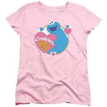 Sesame Street Love Cookies Short Sleeve Womens Tee