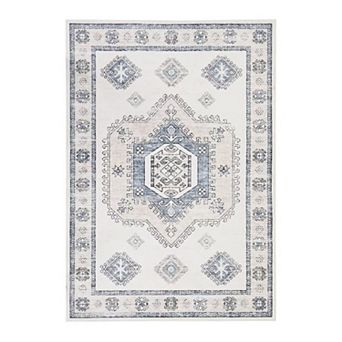 Garvee Boho Farmhouse Rug Geometric Print Vintage Washable Throw Carpet