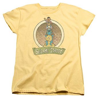 Sesame Street Stacked Group Short Sleeve Womens Tee