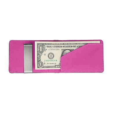 Unisex Pu Leather Wallet Rfid Blocking Slim Bifold Credit Card Holder With Money Clip