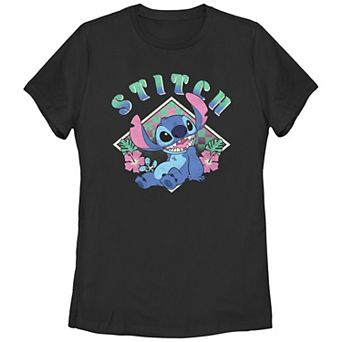 Disney's Lilo & Stitch Juniors' Happy Sitting Stitch Graphic Tee