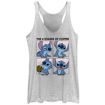 Disney's Lilo & Stitch Juniors' The Four Stages Of Coffee Racerback Graphic Tank