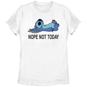 Disney's Lilo & Stitch Juniors' Nope Not Today Stitch Graphic Tee