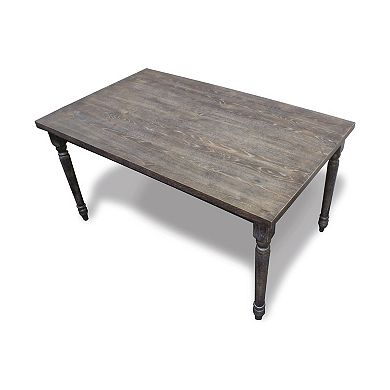 Best Master Furniture Demi Birch Transitional Wood Top Dining Table