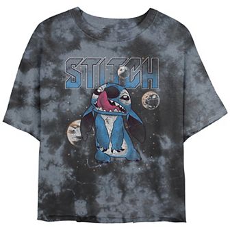 Disney's Lilo & Stitch Juniors' Planets Stitch Cropped Graphic Tee