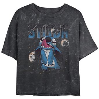 Disney's Lilo & Stitch Juniors' Planets Stitch Cropped Graphic Tee