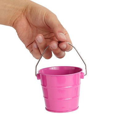 6 Pack Mini Buckets with Handles for Kids, Small Pails, 3.25x2.75 in