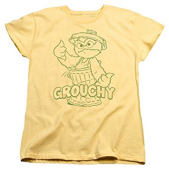 Sesame Street Grouchy Short Sleeve Womens Tee