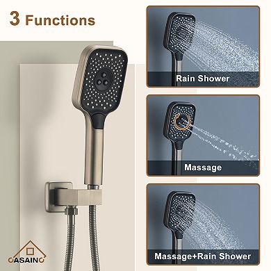 12" Ceiling Mounted Shower System Set Dual Shower Head